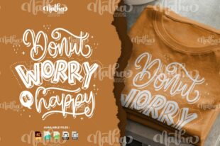 Donut Worry Lettering