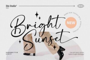 Bright Sunset - Script Font