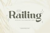 Last preview image of Railing – Script Font