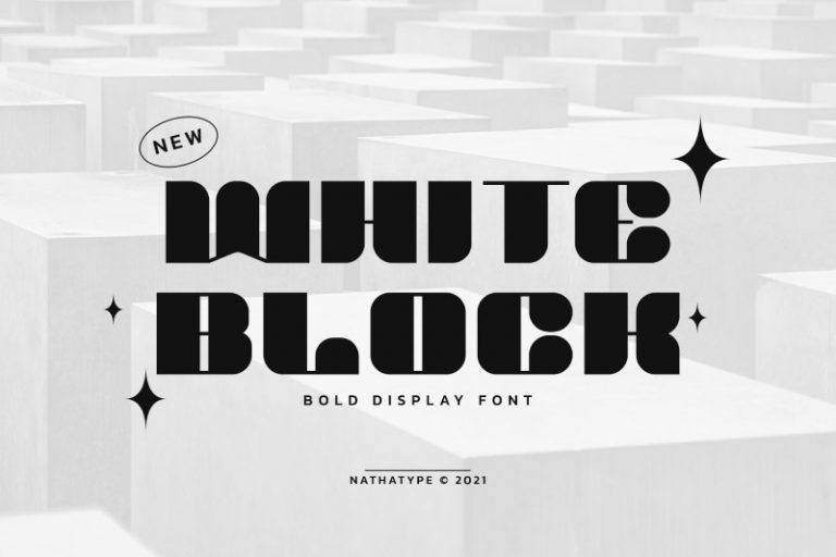 Preview image of White Block – Display Font