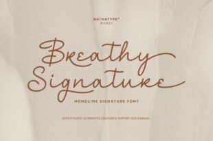 Breathy Signature - Script Font