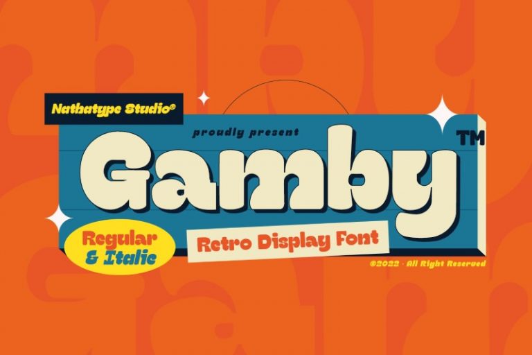 Preview image of Gamby – Display Font