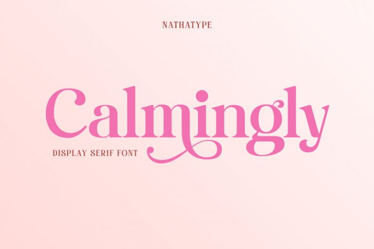 Preview image of Calmingly- Display Serif Font