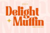 Last preview image of Delight Muffin- Display Serif Font