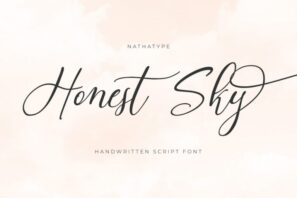 Honest Sky- Script Font
