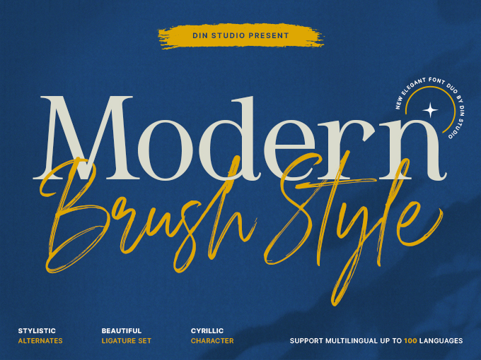 Preview image of Modern Brush Style – Font Duo