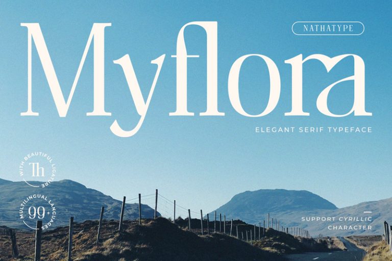 Preview image of Myflora- Serif Font