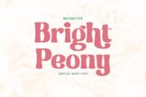 Last preview image of Bright Peony- Display Serif Font