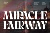 Last preview image of Miracle Fairway – Display Serif Font