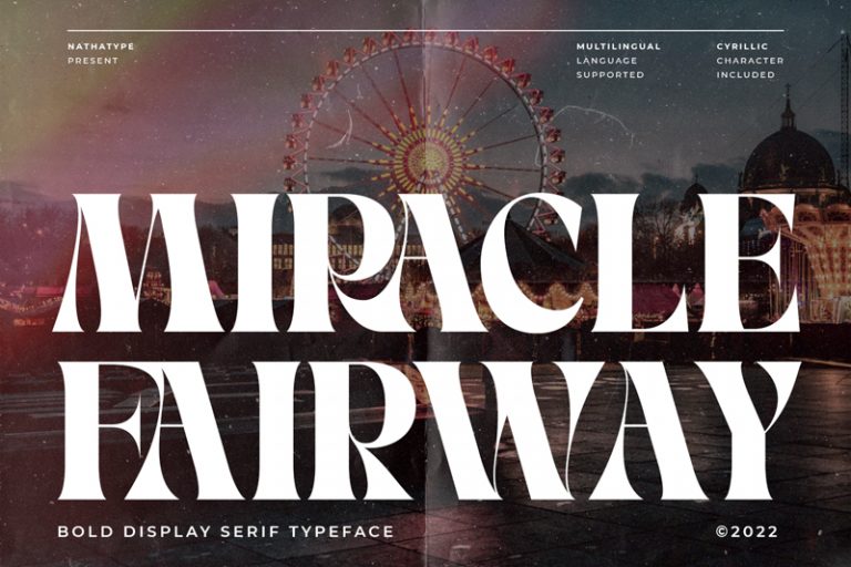 Preview image of Miracle Fairway – Display Serif Font