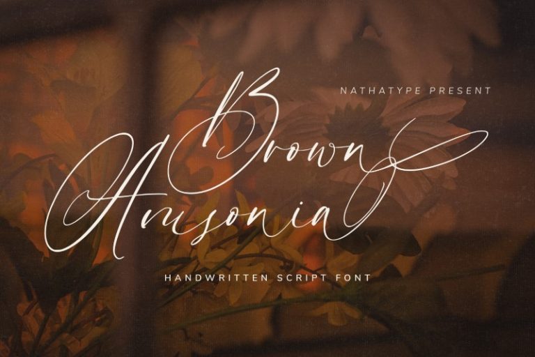 Preview image of Brown Amsonia – Handwritten Font