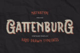 Last preview image of Gattenburg- Display Font