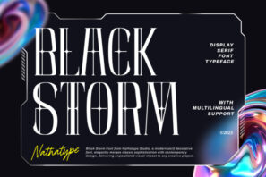 Black Storm- Display Serif Font