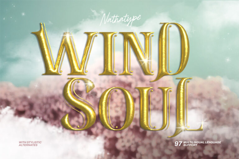 Wind Soul Display Font Natha Studio