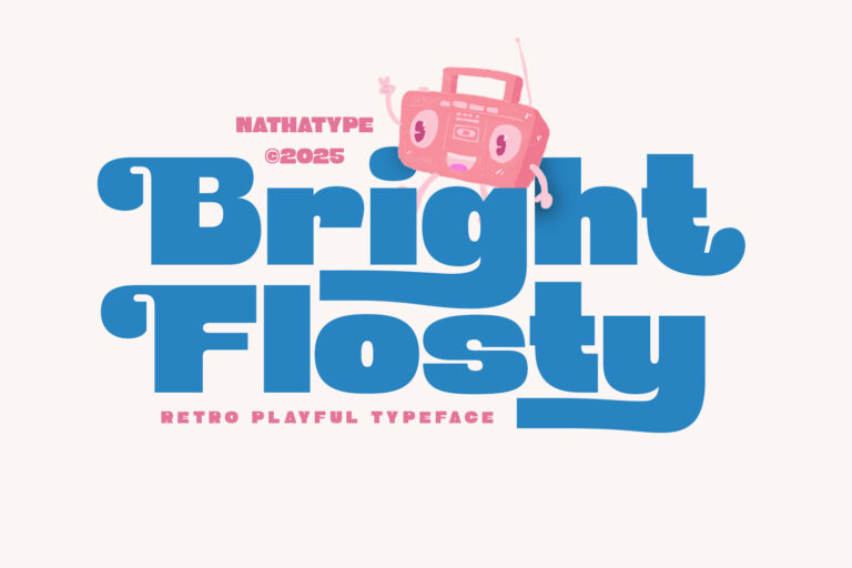 Preview image of Bright Flosty–Retro Playful Font