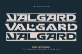 Last preview image of Valgard–Vintage Font