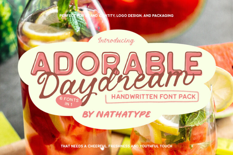 Preview image of Adorable Daydream – Handwritten Font Pack
