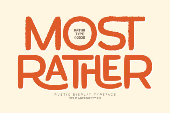 Most Rather - Rustic Display Font
