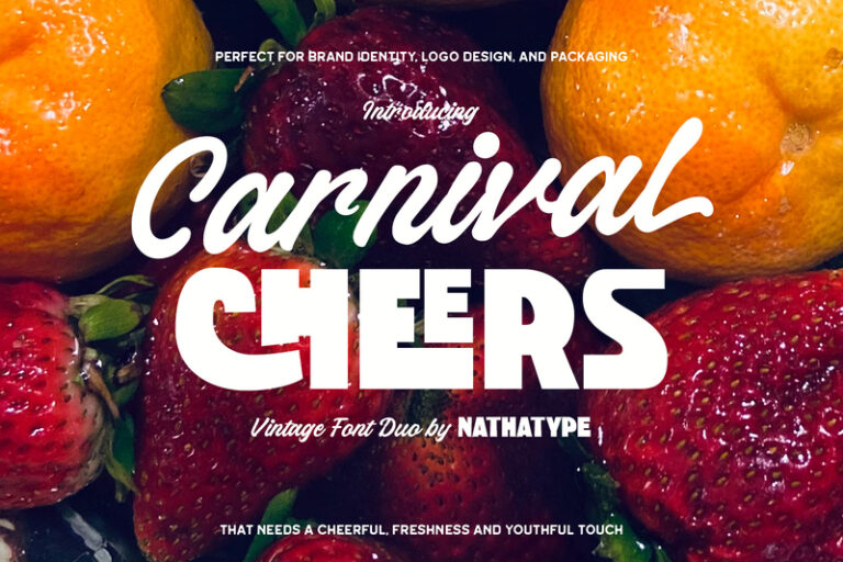 Preview image of Carnival Cheers- Vintage Handwritten Display Font Duo