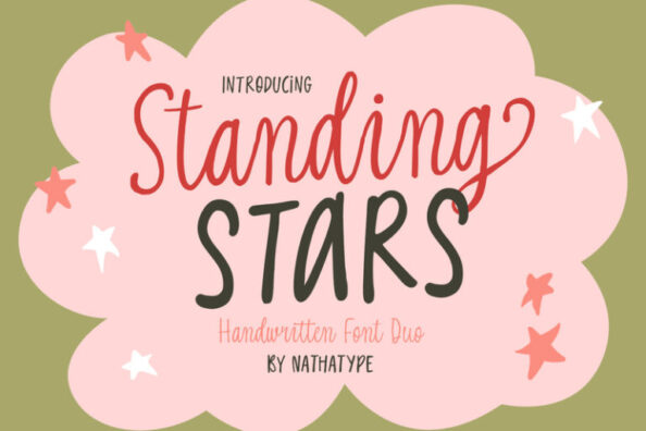 Standing Stars - Handwritten Font Duo