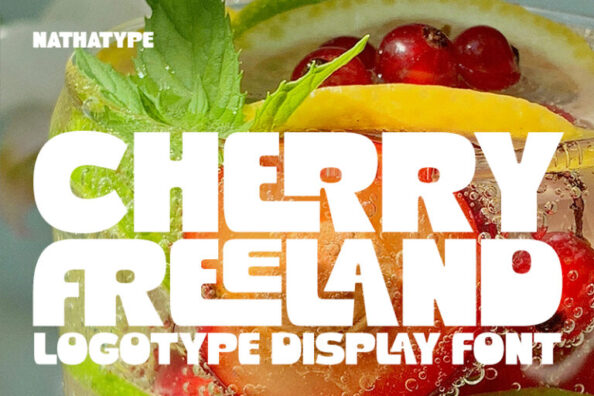 Cherry Freeland - Chunky Logotype Display Font