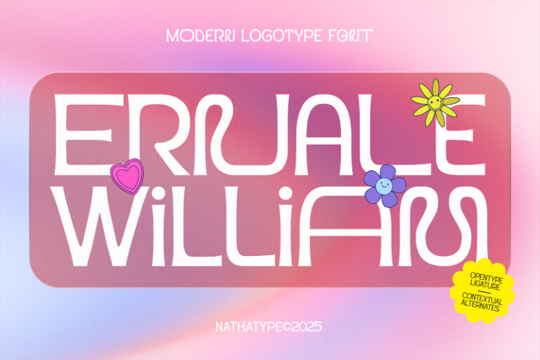 Preview image of Ernale William – Logotype Modern Display Font