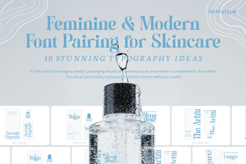 picture of Feminine & Modern Font Pairing for Skincare: 10 Stunning Typography Ideas
