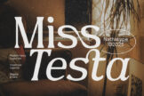 Last preview image of Miss Testa – Logotype Modern Serif Font