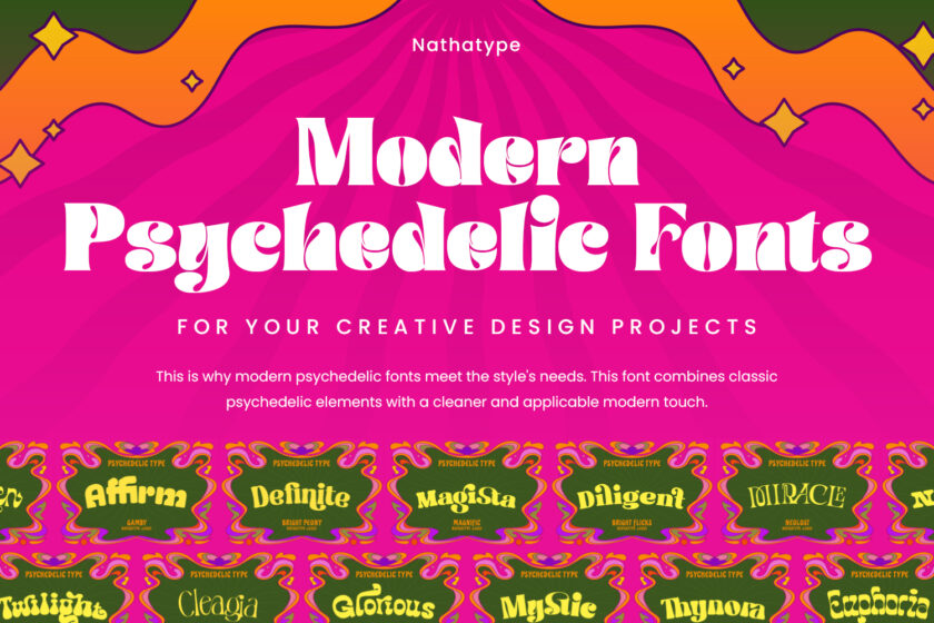 picture of Modern Psychedelic Fonts for Your Creative Design Projects