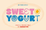 Last preview image of Sweet Yogurt – Playful Display Font