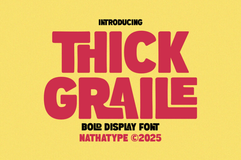 Preview image of Thick Graile – Bold Display Font