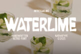 Last preview image of Waterlime – Handwritten Retro Font