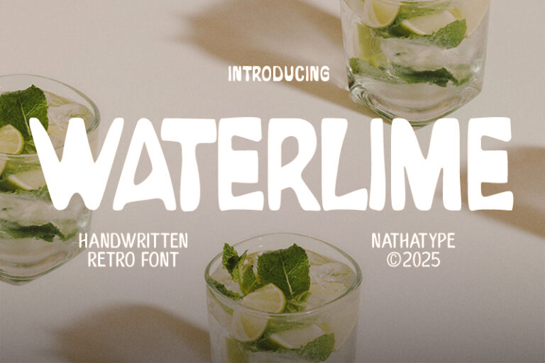 Preview image of Waterlime – Handwritten Retro Font