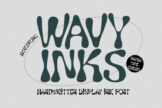 Last preview image of Wavy Inks – Handwritten Display Ink Font
