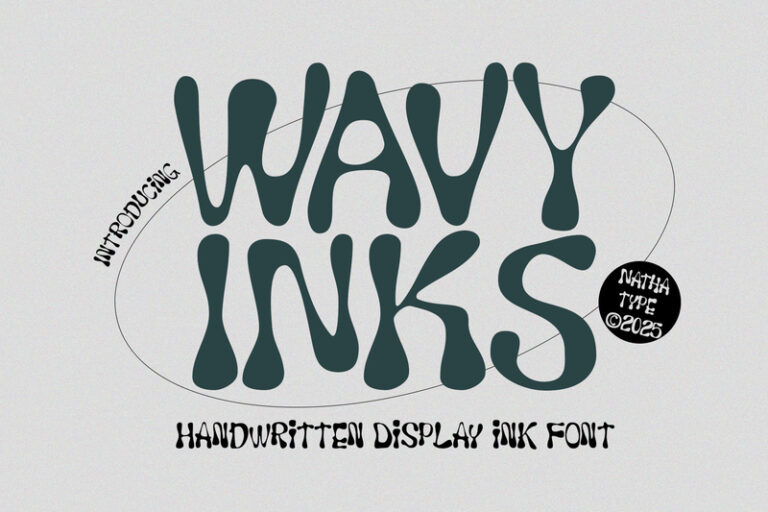 Preview image of Wavy Inks – Handwritten Display Ink Font