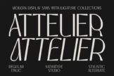 Last preview image of Attelier – Modern Display Sans Serif Font
