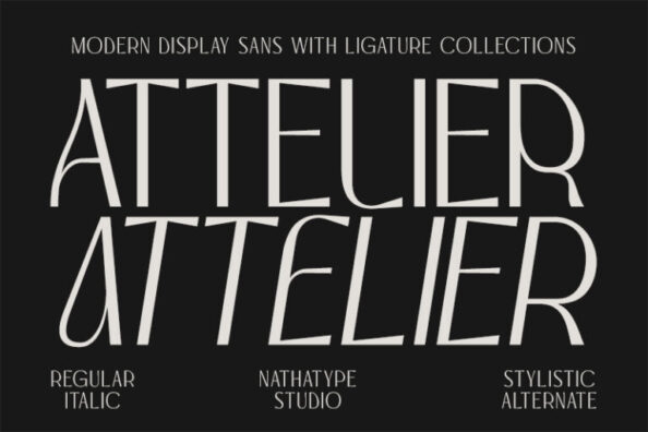Attelier - Modern Display Sans Serif Font