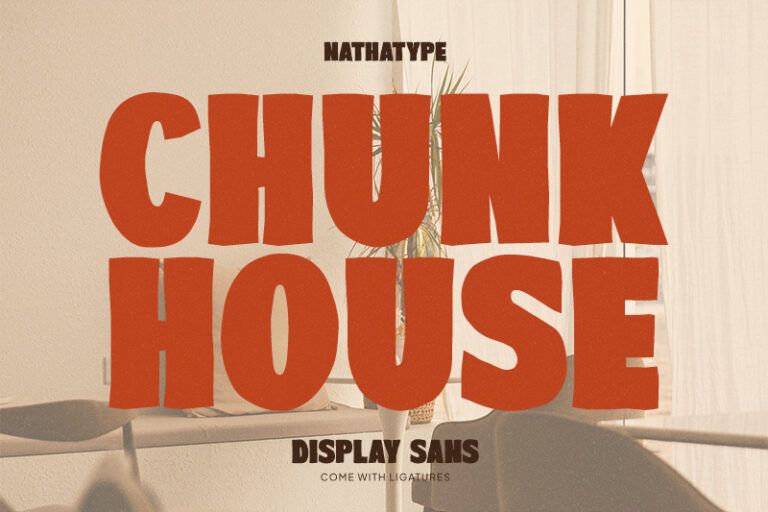 Preview image of Chunk House – Bold Display Sans Serif Font
