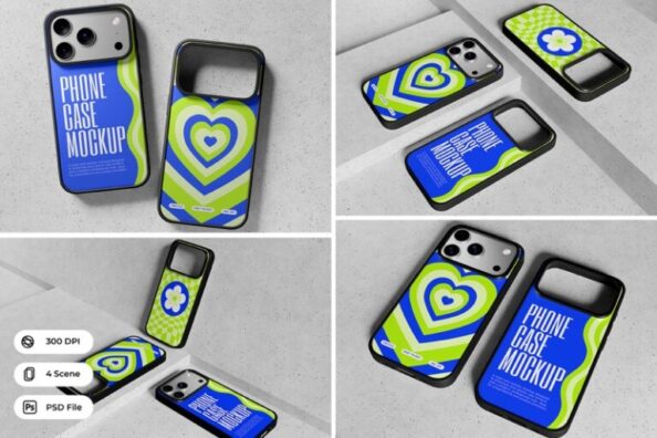 4 Phone Case Iphone 17 Pro Mockup