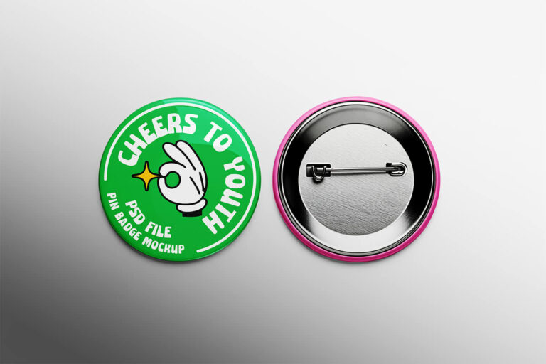 Preview image of High Quality Pin Badge Mockup Free