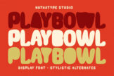 Last preview image of Playbowl – Chunky Display Font