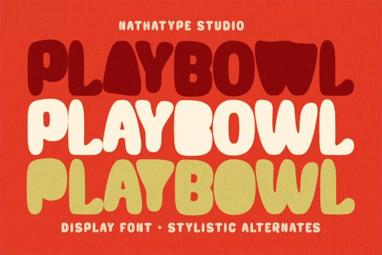 Preview image of Playbowl – Chunky Display Font