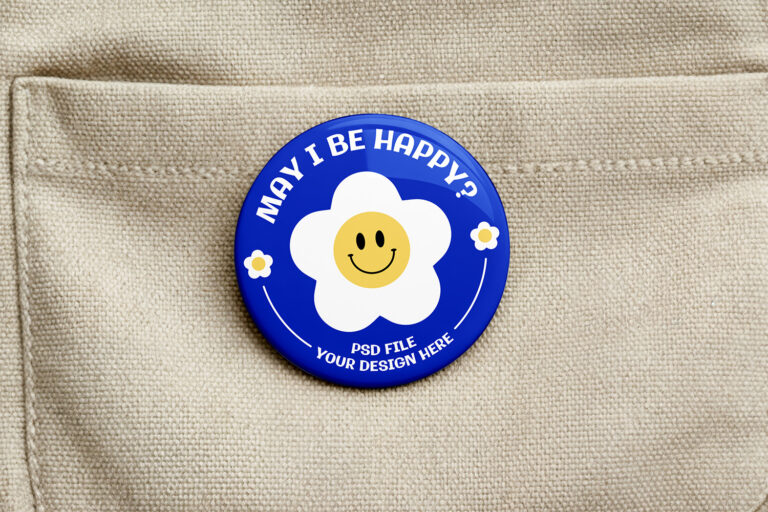 Preview image of High Quality Pin Badge Mockups Free