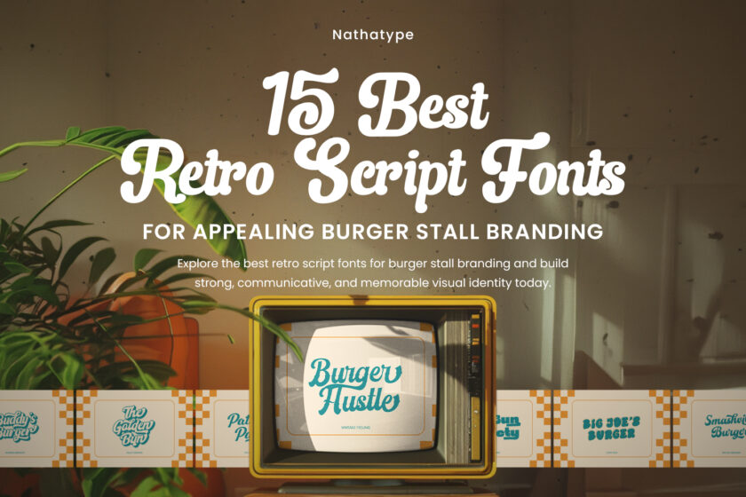 picture of 15 Best Retro Script Fonts for Appealing Burger Stall Branding
