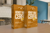 Last preview image of Cereal Box Packaging Mockup Free