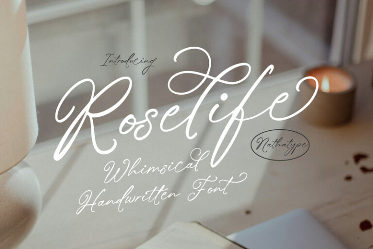 Preview image of Roselife – Whimsical Handwritten Font