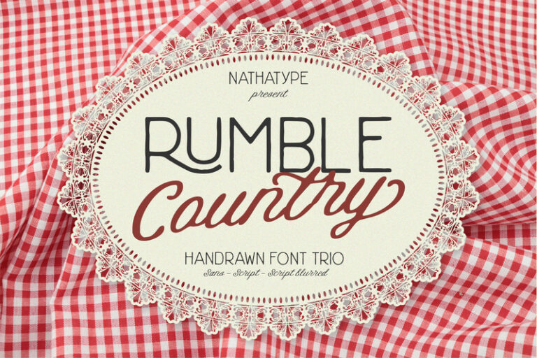 Preview image of Rumble Country – Handdrawn Font Duo