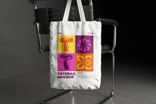 High Quality Canvas Tote Bag Mockup Free