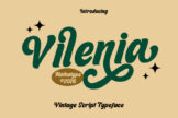 Last preview image of Vilenia – Vintage Script Font