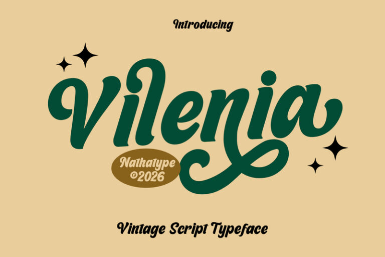 Preview image of Vilenia – Vintage Script Font